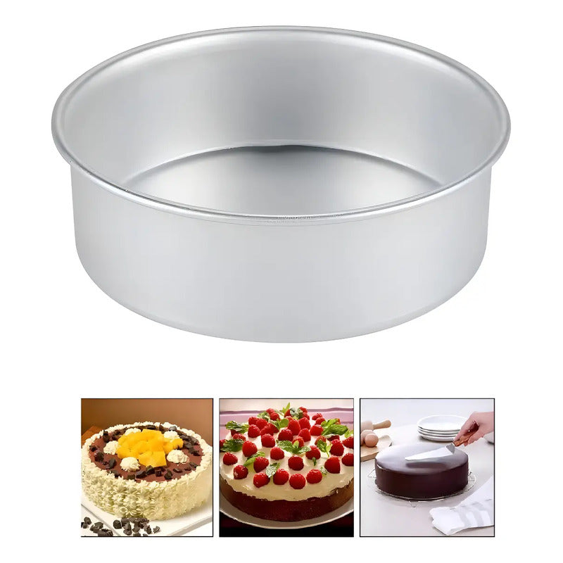 Molde Torta Molde Queque Molde Aluminio Moldes Torta 22x10cm Moldes Fijo Redondos De Aluminio Para Hornear Moldes De... Plateado