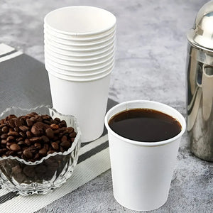 50 Vasos Para Cafe Vasos Polipapel C/tapa+manga 10oz/ 296ml Vasos Desechables Café Vasos Para Cafe Desechable Con Tapa... Blanco / Vaso 10oz