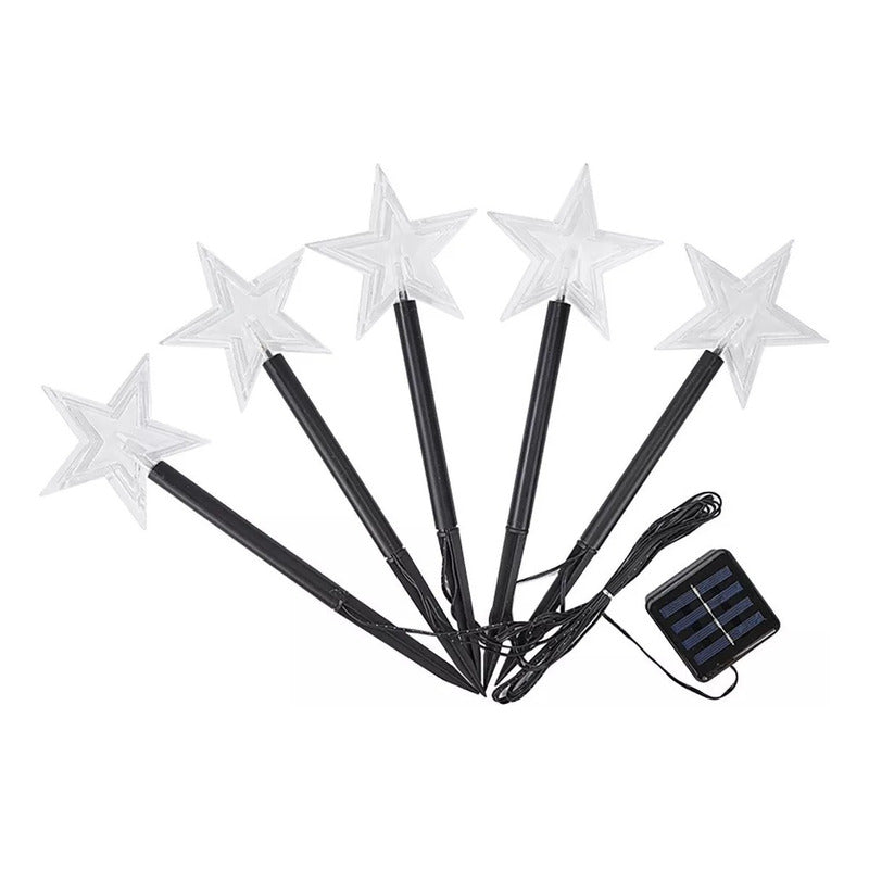 10 Guirnalda Solar Guirnaldassolares Lampara Jardin Estrella Amarillo