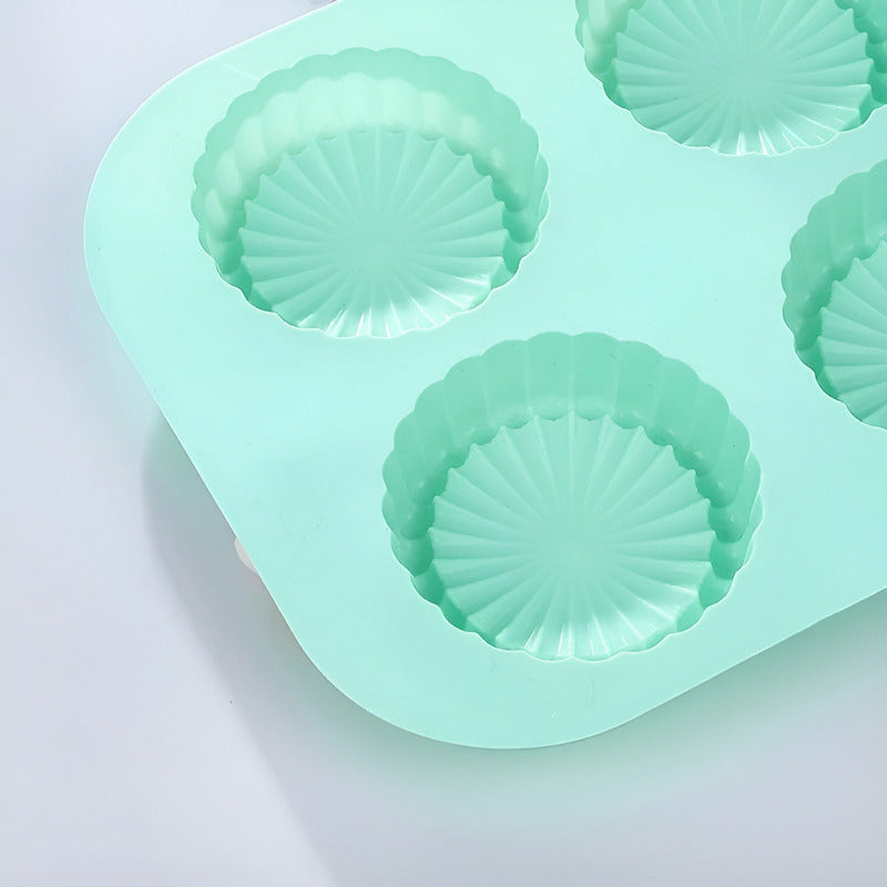 Molde Queque Moldes Reposteria Molde Silicona Flor Sol 6cav Multicolor