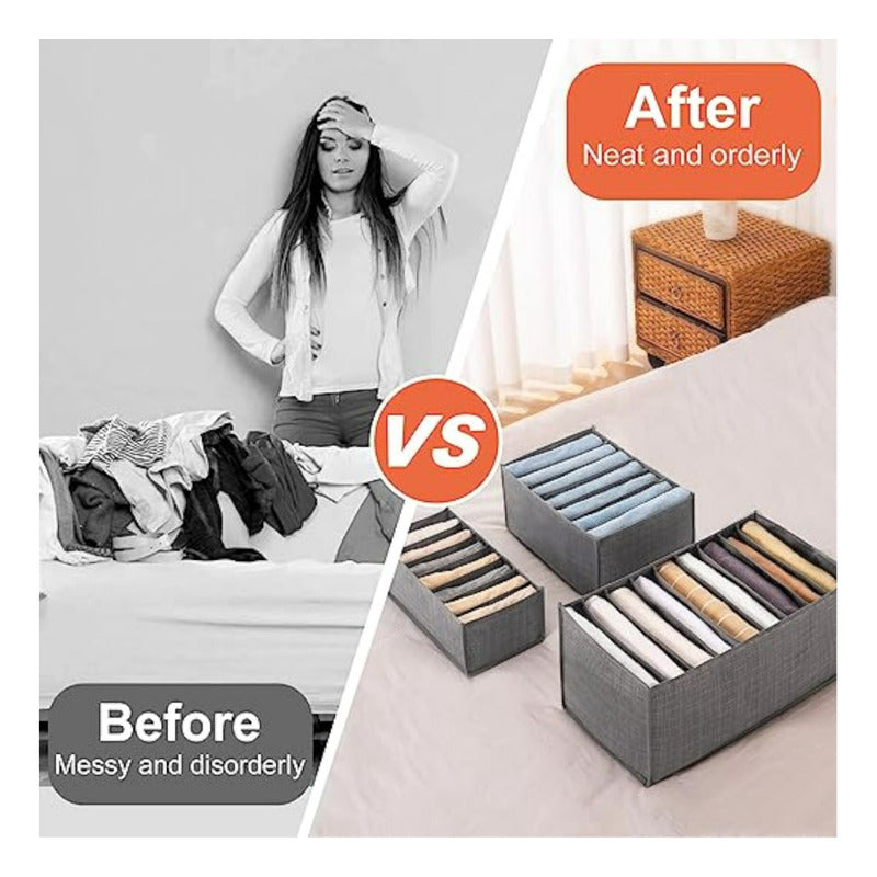 Organizador De Pantalones Caja Organizadora Closet Interior - Gris-191