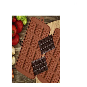 2 Moldes De Silicona Para Barra De Chocolate Color Marrón Claro Pastelería Cl