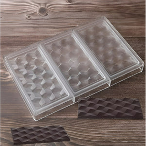 Molde De Chocolate Molde Policarbonato Barra Hexagono 3 Cav
