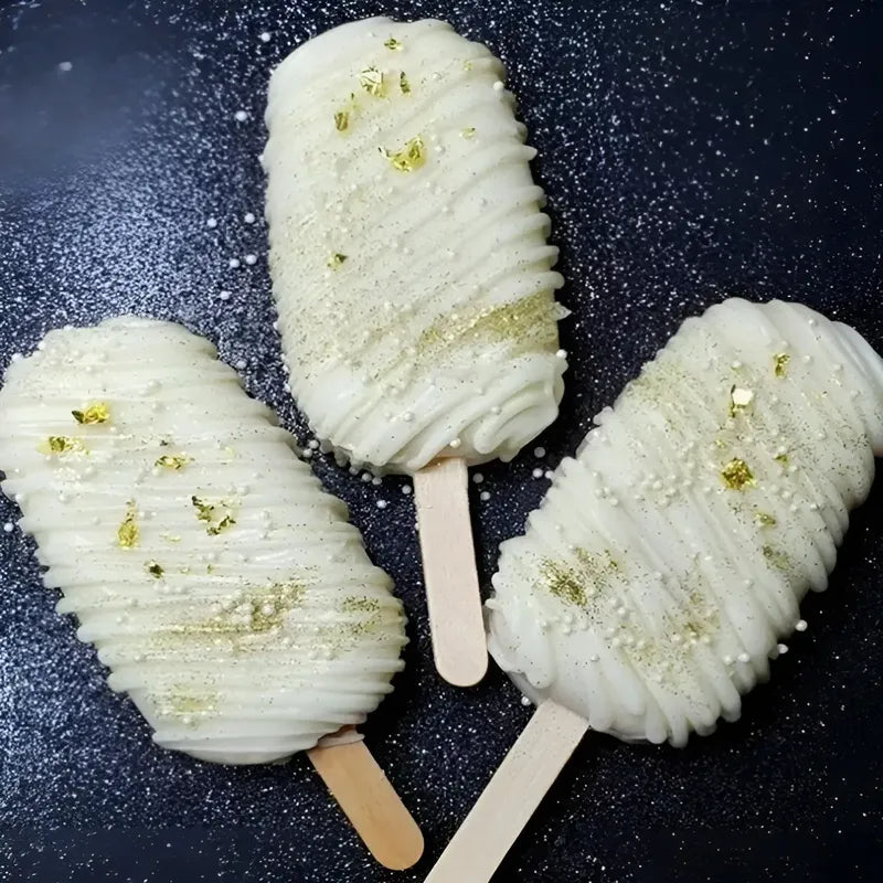 Moldes De Silicona Para Helados Molde Paletas Helado 3 Cavid Multicolor