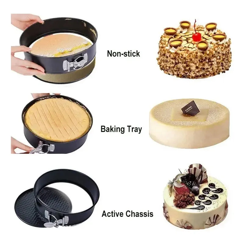 Molde Torta Moldes Queque Moldes Desmontables Mini Redondo Gris Claro