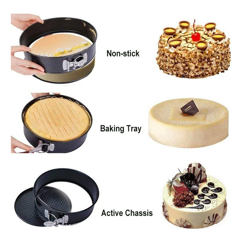 Molde Torta Moldes Queque Moldes Desmontables Mini Redondo Gris