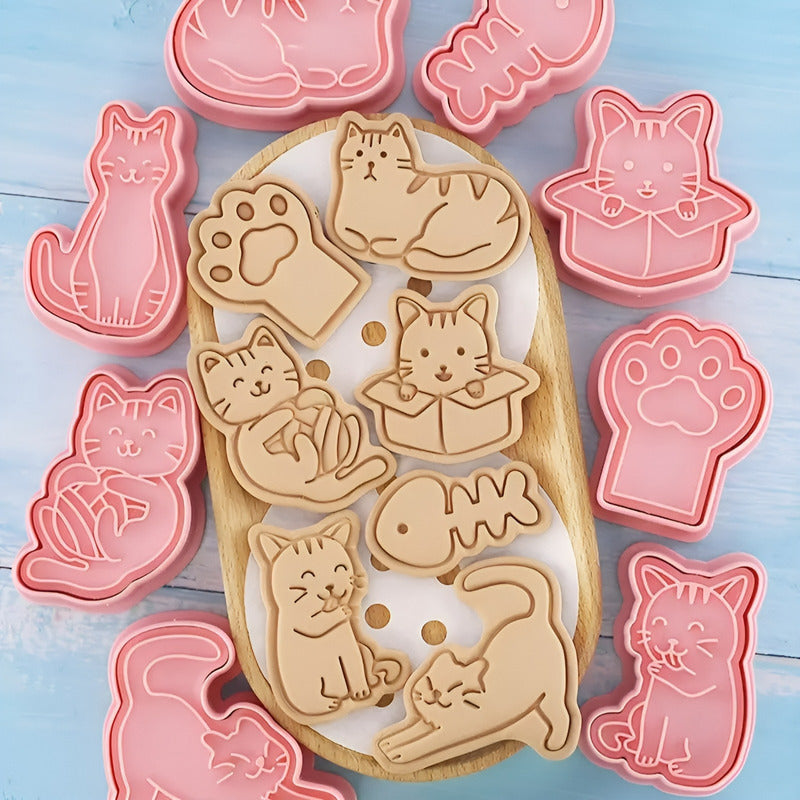 Molde Galletas Cortador De Galletas Moldes De Galleta Gatos Rosa