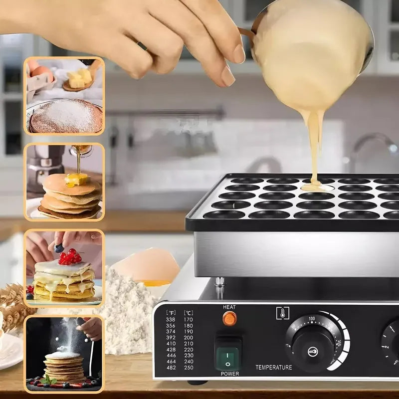 Waffle Mini Panqueques Wafle Panqueques Industrial 36 Cav Crepera Eléctrica Maquina Para Hacer Pancakes Maquina De Wafles Maquina Para Hacer Panqueques Panquequera Mini Waflera Pasteleriuscl