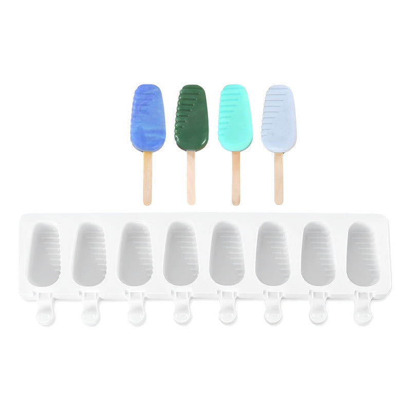 Moldes De Silicona Para Helados Molde Helado Mini 8cav Blanco