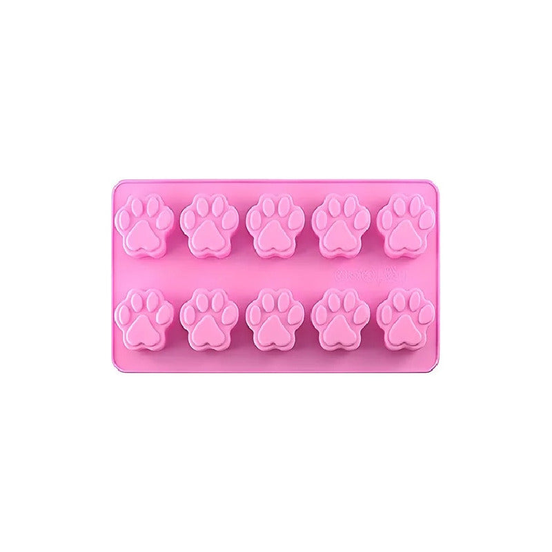 Molde Patitas De Perro Silicona Chocolate Moldes Para Chocolates Moldes De Silicona Reposteria Pasteleriacl Color Rosa