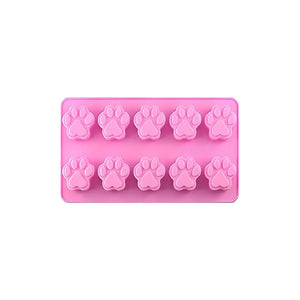 Molde Patitas De Perro Silicona Chocolate Moldes Para Chocolates Moldes De Silicona Reposteria Pasteleriacl Color Rosa