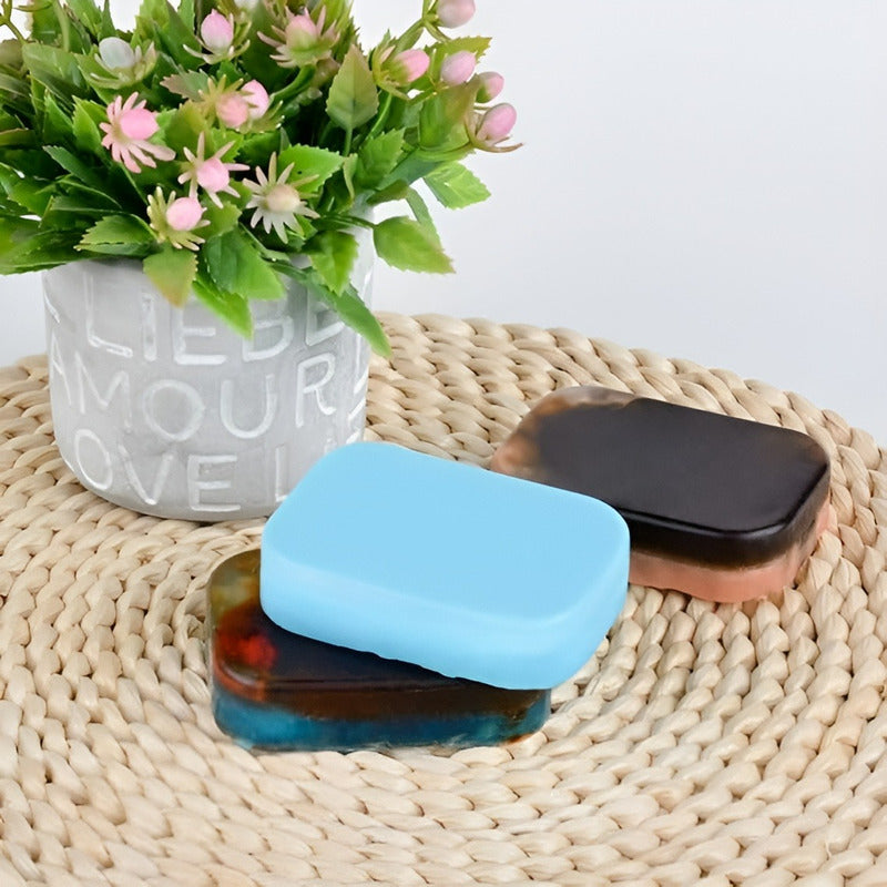 Molde Silicona Molde Jabon Artesanal Mole Barra 9cav Gris