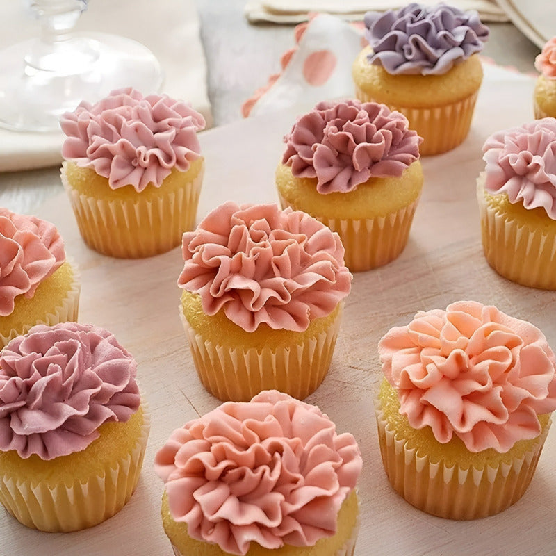 100 Capsulas Para Hornear 5cm + Molde Muffin Mini 24 Cupcake Multicolor