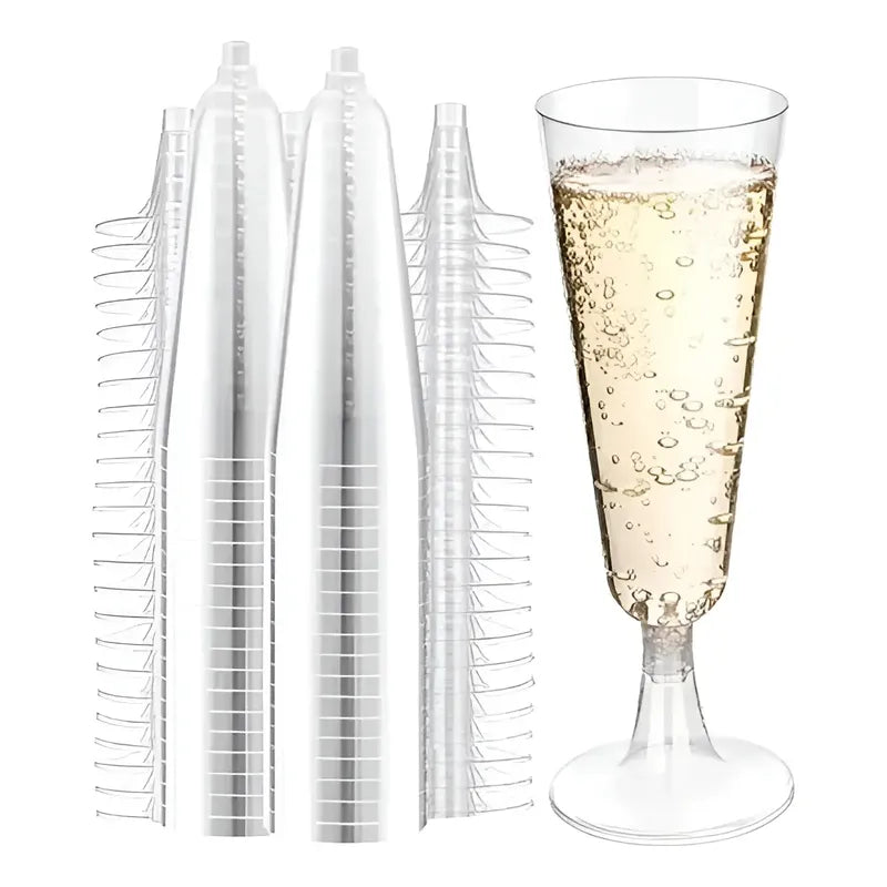 40 Copas Champagne Copa Acrilico Flauta Copas Champaña 5oz Copas Plastico Copas Champagne Copas De Acrílico Copas Flauta Copas Desechables Copas De Plástico Copas Tipo Flauta 5oz/162ml Pasteleriuscl