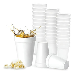 100 Vasos Desechables Plumavit Termico Vaso Cafe 8oz 240ml Color Blanco 240