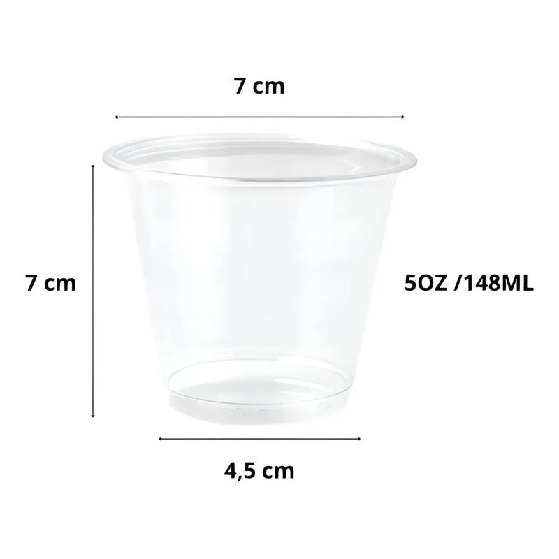 100 Vaso Plastico Vasos Desechables Vaso Pequeño 5oz 148ml Transparente