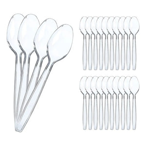 Pack De 200 Mini Cucharas De Plástico Pasteleriuscl Transparentes Para Postre Y Helado