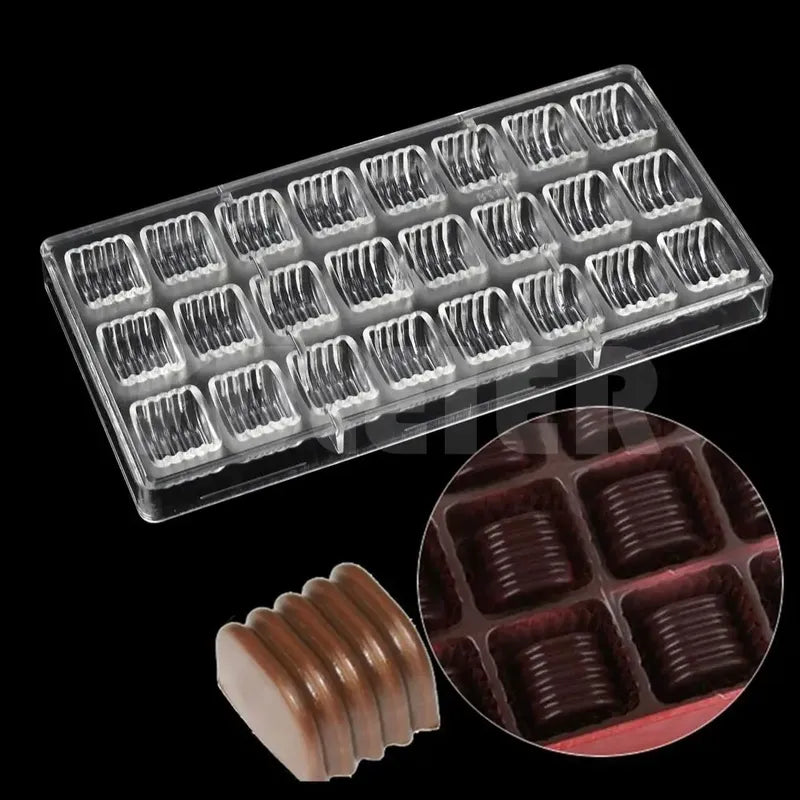 Molde Chocolate Acrilico Molde De Chocolate Molde Lineal Blanco