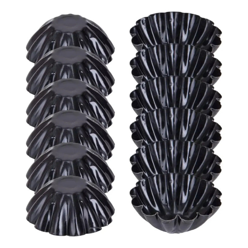 Pack X24 Molde Mini Tartaleta Tarta Moldes Reposteria 4,5cm Gris Claro