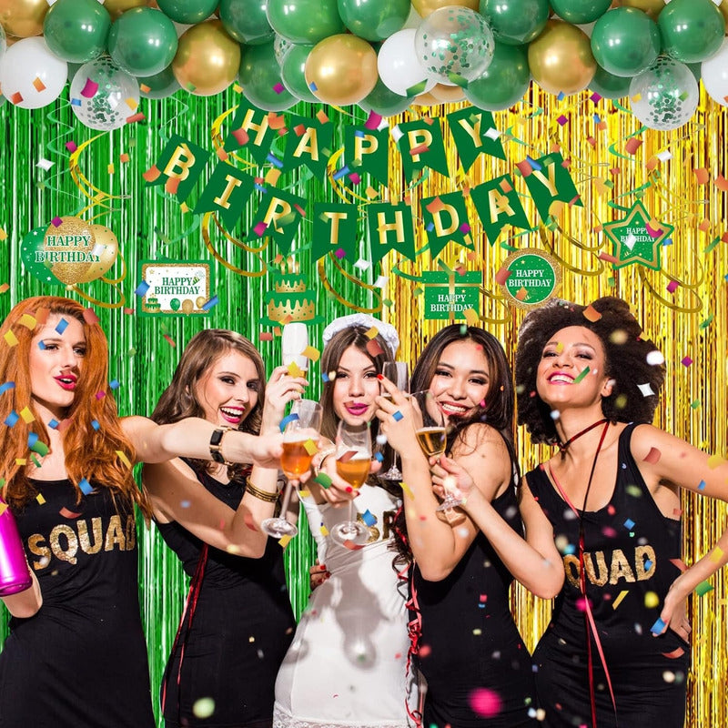 Cortina Verde Guirnaldas Cumpleaños Guirnalda Cumpleaños 2m Verde 101065 Cortina De Cumpleaños Verde 101065