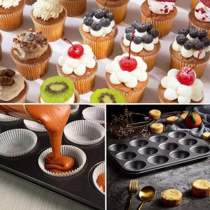 Molde 12cupcakes Molde Cupcake Molde Muffin Gris Reposteria Molde Para Tortas Molde Para Queque Insumos Reposteria Moldes Para Brownie Pasteleriacl 32089 Negro - 32089