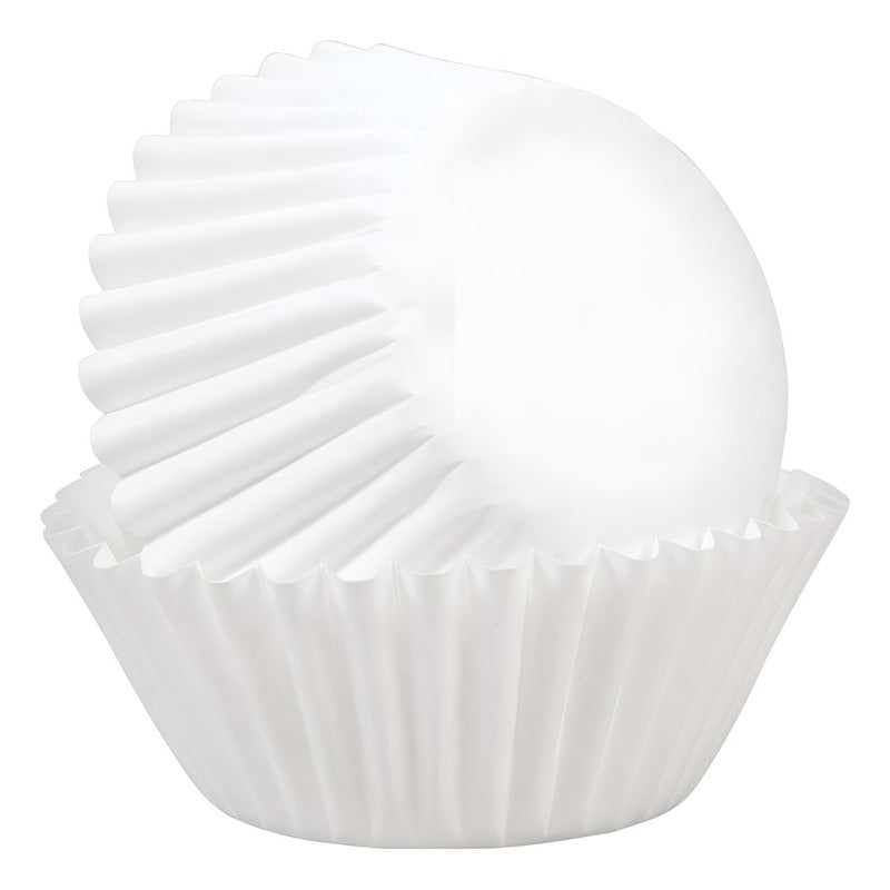 Pack X200 Capsula Para Hornear Capsulas Cupcakes Capsula 5cm Blanca 5cm