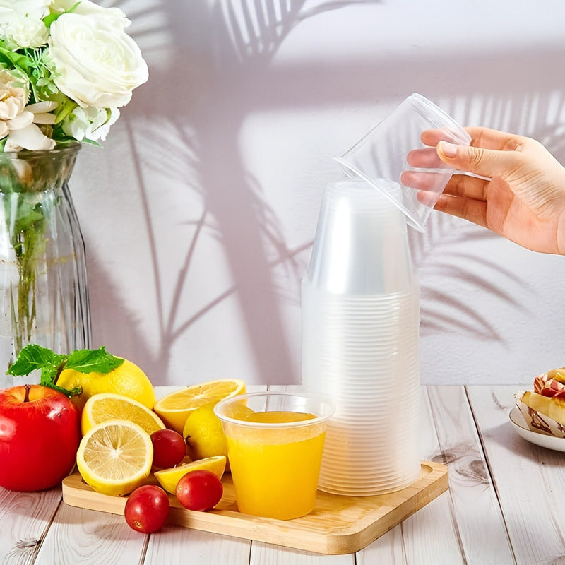 50 Vaso Plastico Vasos Desechables Vaso Pequeño 5oz 148ml Transparente