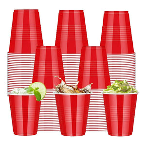 200 Vasos Plasticos Vaso Desechable Vasos Grandes 473ml/16oz Rojo