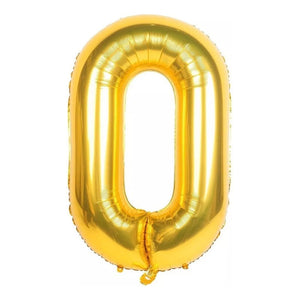 Globo De Numero 0 Globo Decoracion Cumpleaños Globo De 40cm Dorado
