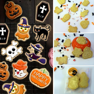 Pack X8 Molde Galleta Cortadores De Galletas De Halloween