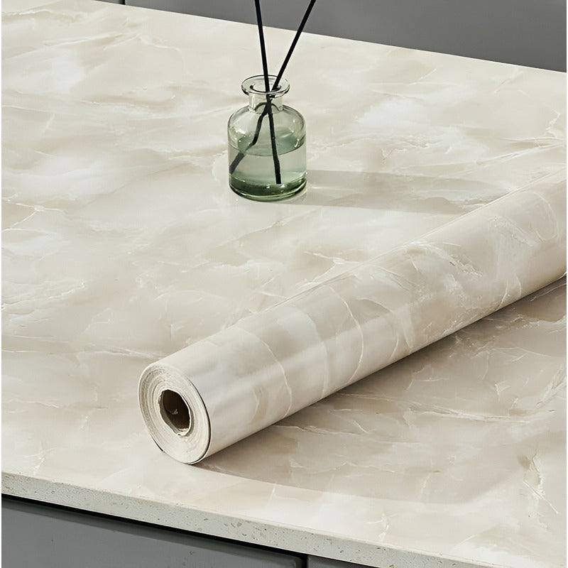 2 Papel Para Pared Papel Mural Pvc Autoadhesivo Marmol 10mts Beige