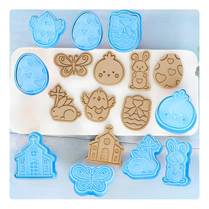 8 Moldes Galleta Pascua 8 Cortadores Galletas Cortador Galleta Molde Para Galletas Pascua Cortador Con Estampador Plástico Galletas Pascua Cortadores Con Estampadores De Galletas Plástico Pasteleríacl