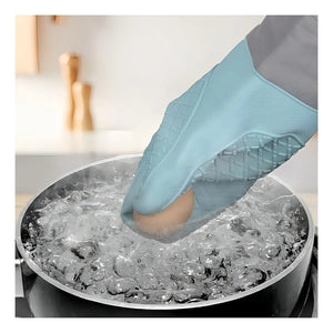 X2 Guante Silicona Para Horno Toma Olla Guantes Cocina 27 Cm Protector De Silicona Agarradera Para Horno Turquesa... Guantes Silicona 27cm