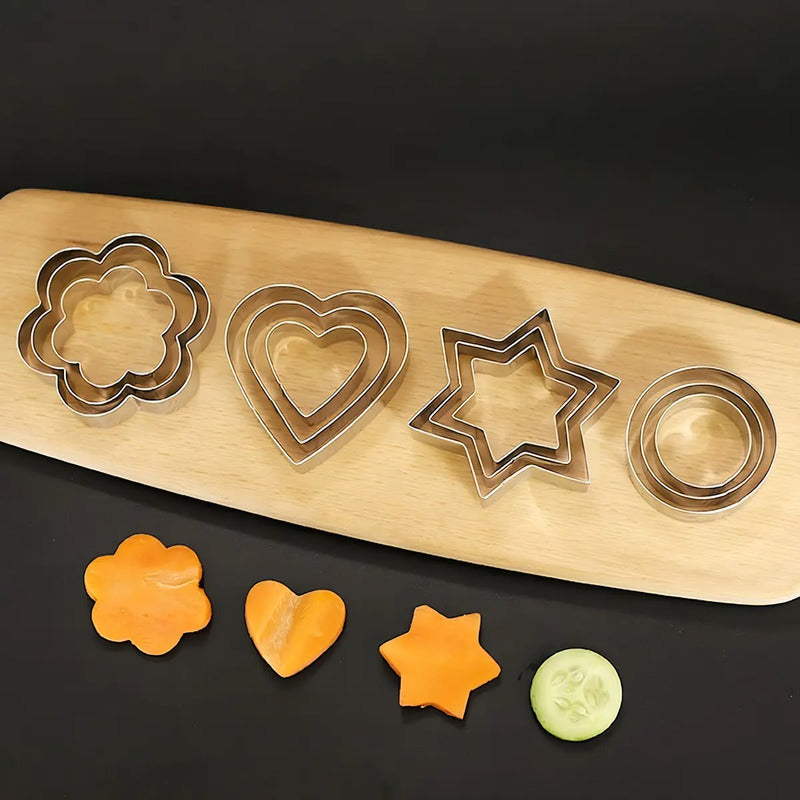 Molde De Galletas Século Acero Inoxidable Flor Corazón Círculo Estrella