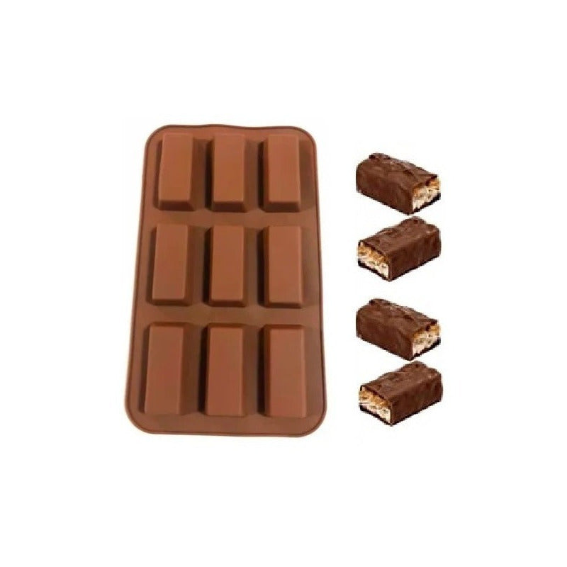 Moldes Silicona Barra Chocolate Molde Silicona Barra Cereal Marrón Claro
