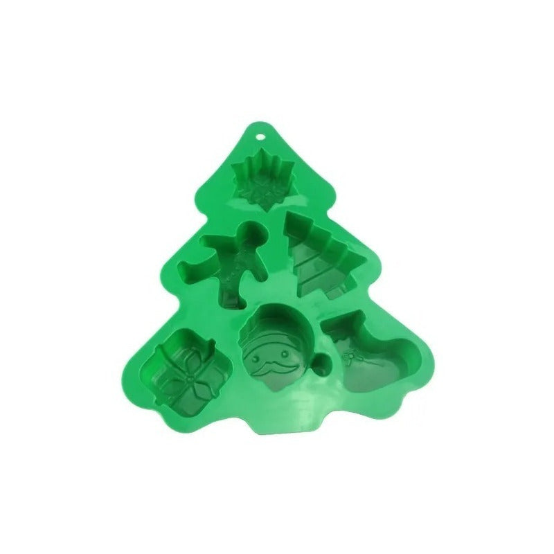 Molde De Silicona Molde Navidad Moldes Navideños Arbol Regal