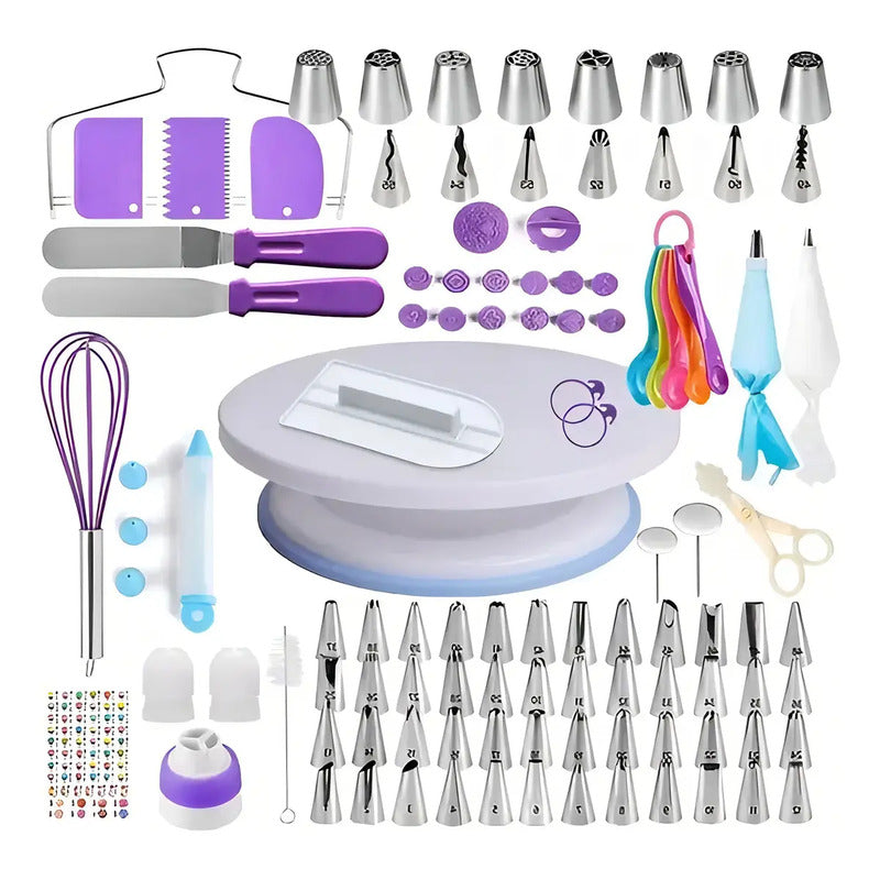 Set De Pasteleria Articulos De Reposteria Decoracion 137pcs Manga Reposteria Espatula Repostera Torta Exhibición Base Giratoria Utensilio Cocina Decorador Kit De Decoración De Pasteles Pasteleriuscl