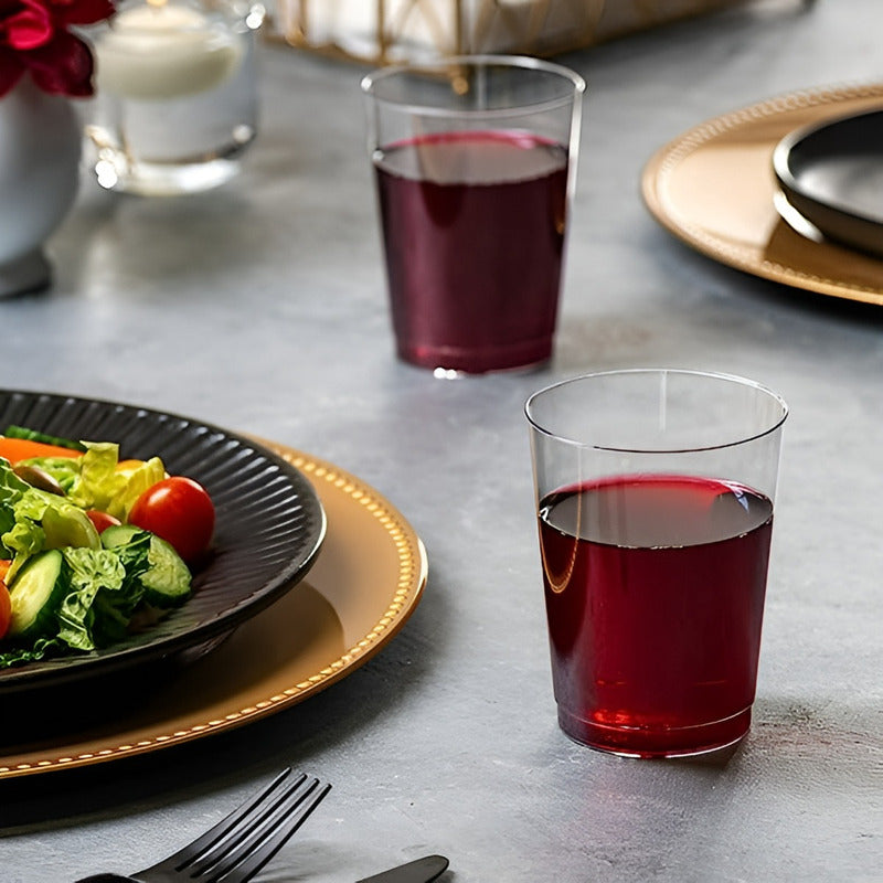 X100 Set Vasos Desechables Vaso Plastico Acrilicos 438 Ml Transparente 438 Ml