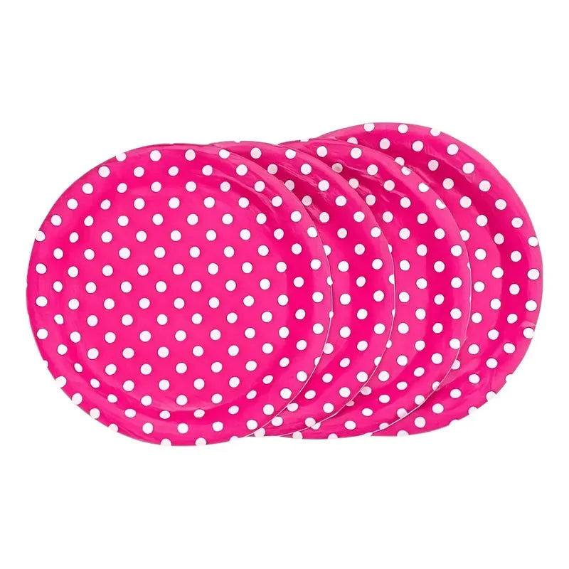 10 Platos Desechables Platos Cumpleaños Platos De Papel 18cm Fucsia