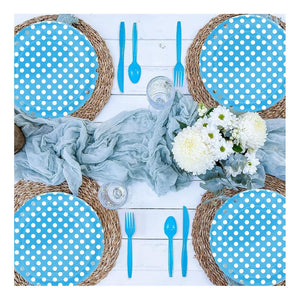 10 Platos Desechables Decoración Cumpleaños Plato Azul 23 Cm