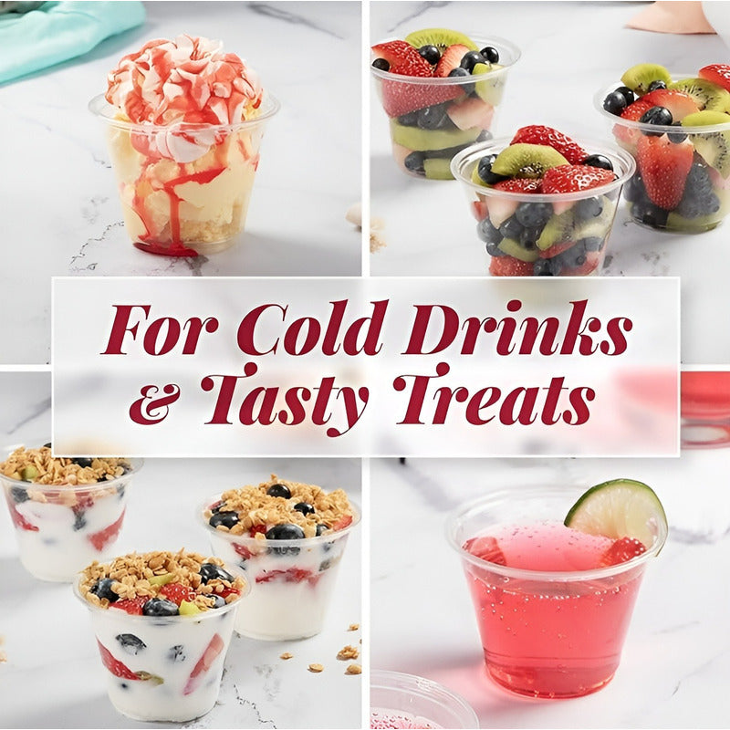 150 Vasos Plasticos Vasos Desechables Vaso Pequeño 5oz 148ml Transparente