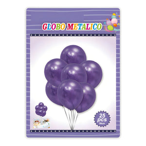 25 Set De Cumpleaños Globos Cumpleaños Globo Metalizado 0016 Color Violeta 0016