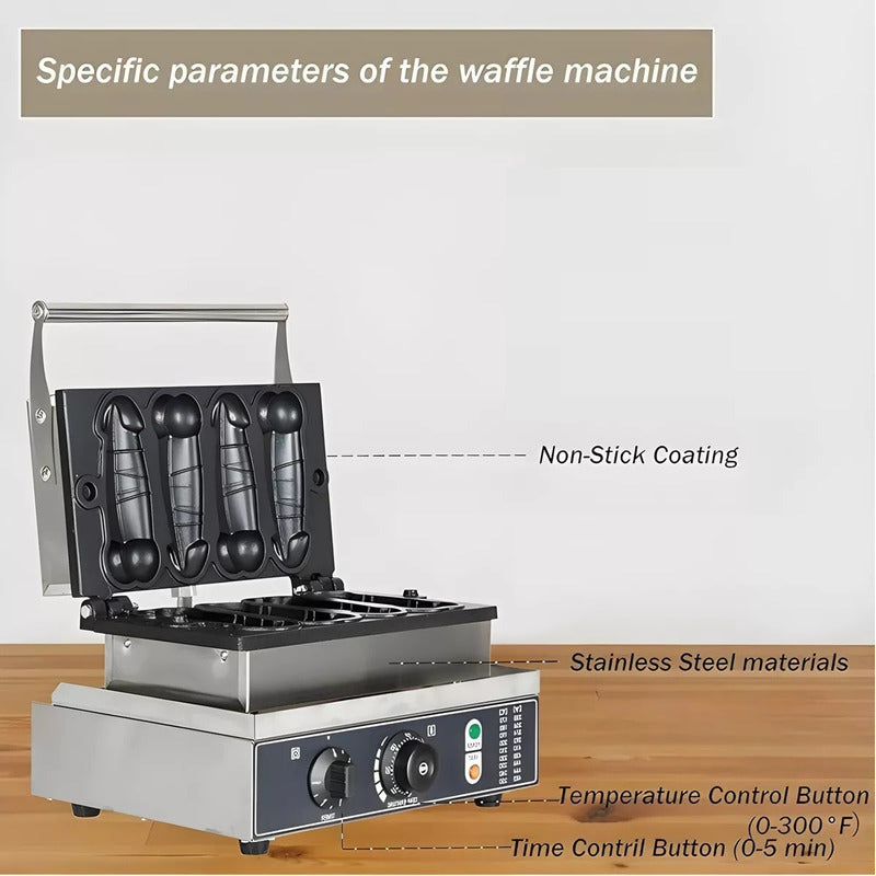 Maquina Para Waffles Wafleras Con Formas Waffle Pene 1600w Gris / Wafflera Pene