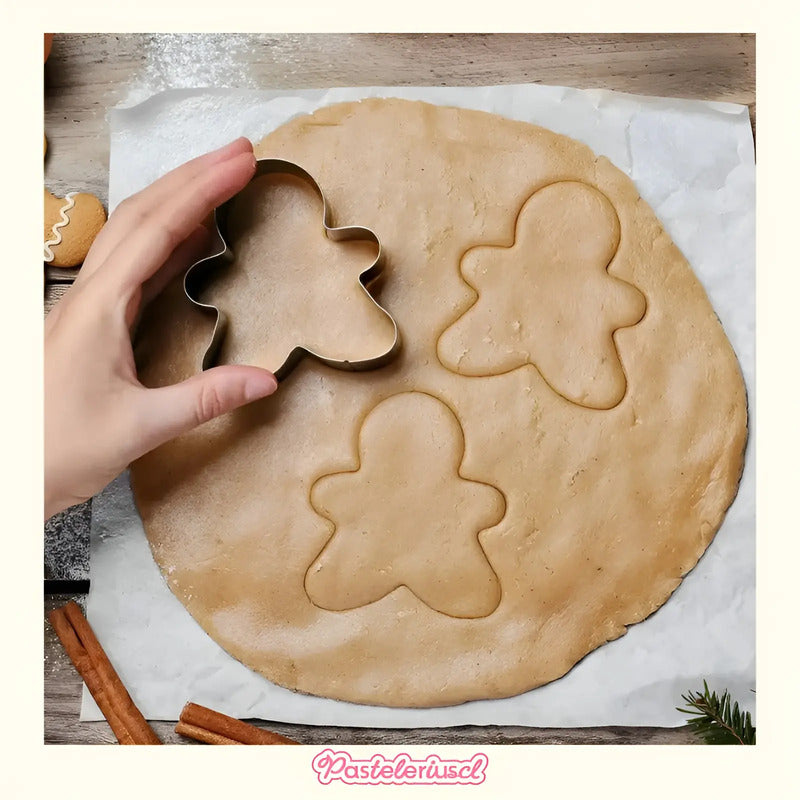 Set 4 Cortador Galletas Navidad Molde Galleta De Jengibre Gris Claro