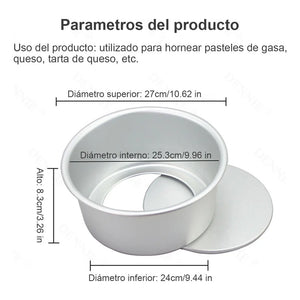 Molde De Aluminio Para Tortas Desmontable 24cm Molde De Aluminio 24cm Molde Redondo Desmontable 24cm Tarta Molde... Gris