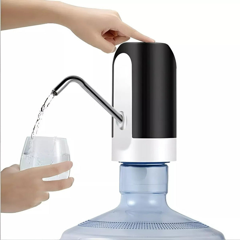 Bomba Dispensador Usb Agua Electrónico Recargable Botellón Negro