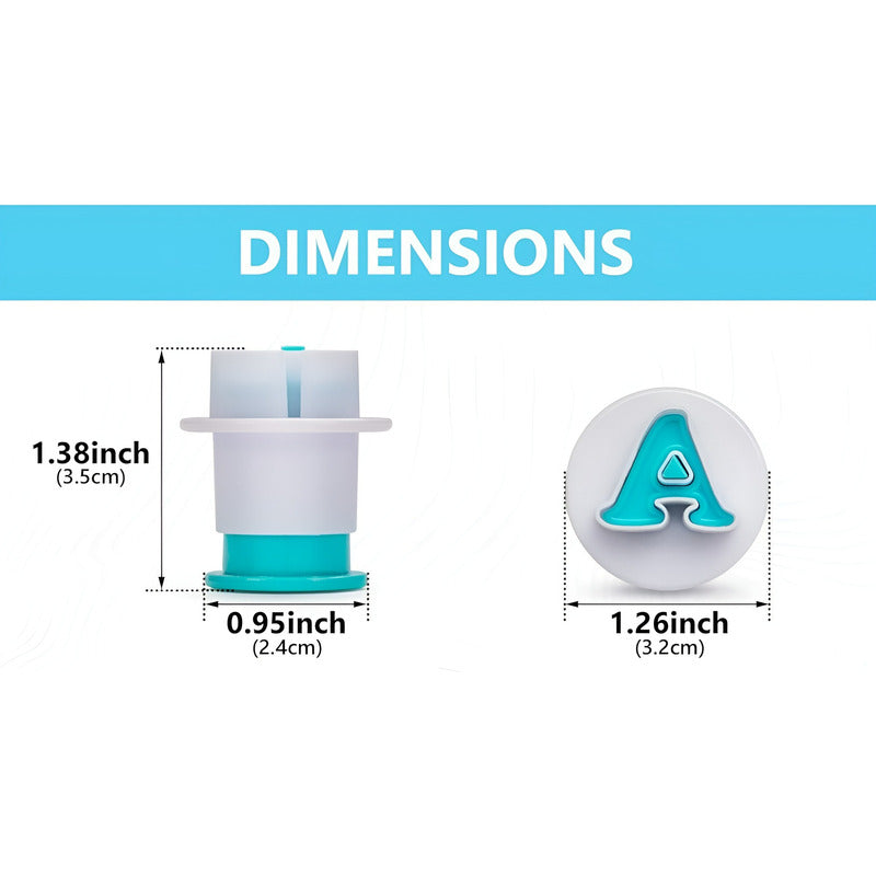 26 Cortador Fondant Letras Mayuscula Cortadores Con Expulsor