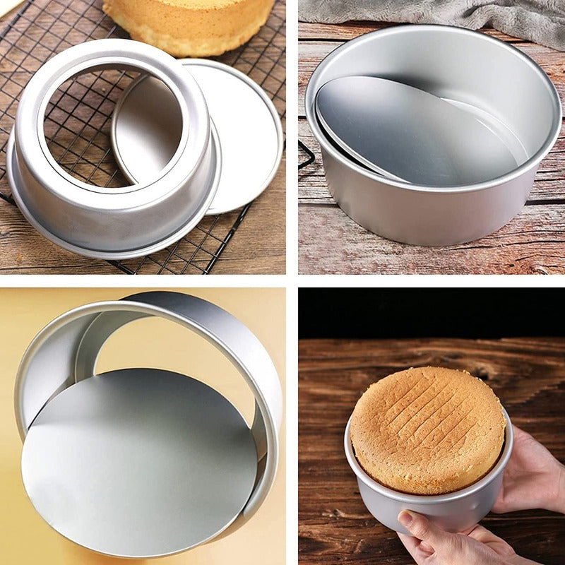 Moldes De Aluminio Para Tortas Molde Desmontable Molde 14cm Gris