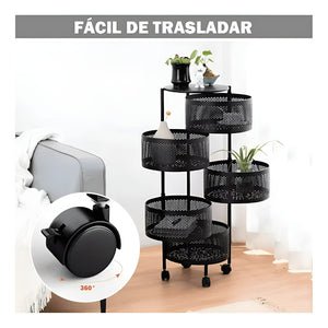 Carro Organizador Ruedas Organizador De Verduras 5nivel 89cm