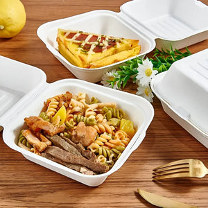 50 Contenedor De Alimentos Envases Desechables Compostables Multicolor